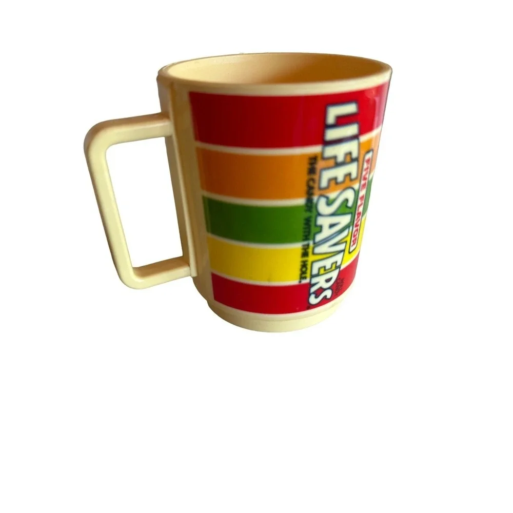 Vintage 1980s Deka Lifesavers Plastic Cup Candy Advertising Kitchen - Picture 3 of 6